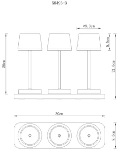 Globo Akku-Tischleuchte Dawson