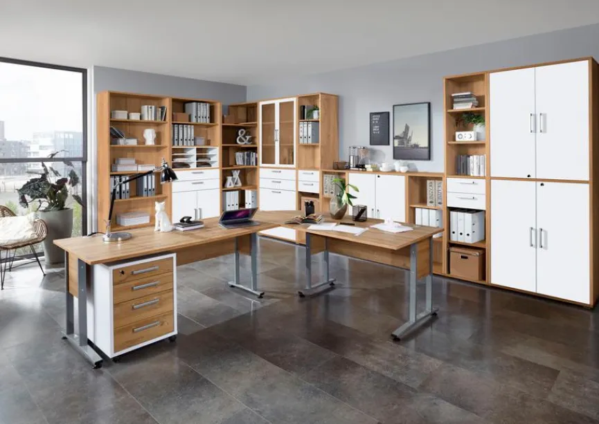 FMD Büroschränke & Regale|Büromöbel-Serien|Aktenregal Calvia, schmal 6OH