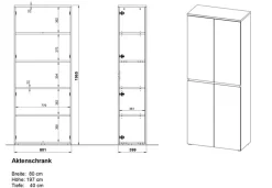 Clearance Aktenschrank Baltimore Büroschränke & Regale