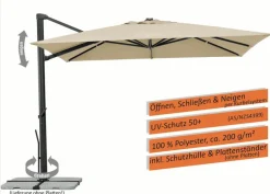Schneider Schirme Ampelschirm Rhodos Smart 300 x 300 cm