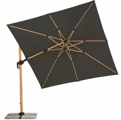 Outlet Ampelschirm Rhodos Twist Woody 300x300cm Sonnenschirme