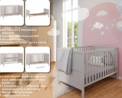 Babybett Alkmaar 70 x 140 cm Kinder Babybetten|Babybetten