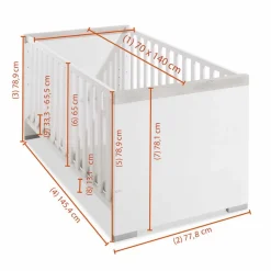 Kinder Paidi Babybetten|Babybetten|Babybett Kira 70 x 140 cm