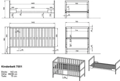 Outlet Babyzimmer-Set Alkmaar 4tlg. Kinder Babyzimmer-Komplettsets|Babyzimmer-Komplettsets