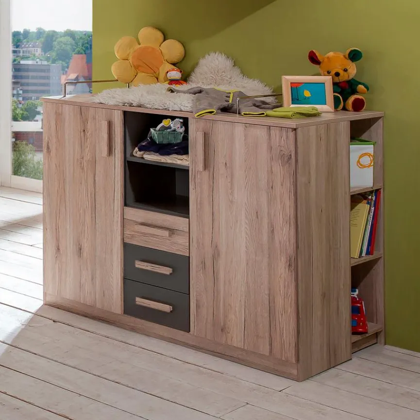 Outlet Babyzimmer-Set Cariba 3tlg. Kinder Babyzimmer-Komplettsets|Babyzimmer-Komplettsets