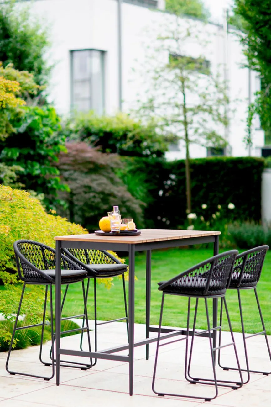 NIEHOFF GARDEN Gartenstühle|Barhocker Kuta, Alu/Kordelflechtung