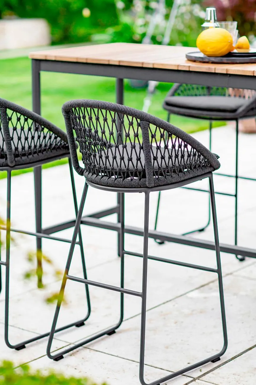 NIEHOFF GARDEN Gartenstühle|Barhocker Kuta, Alu/Kordelflechtung