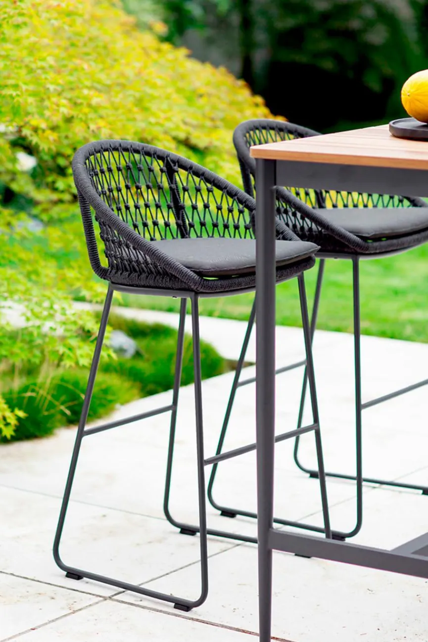 NIEHOFF GARDEN Gartenstühle|Barhocker Kuta, Alu/Kordelflechtung