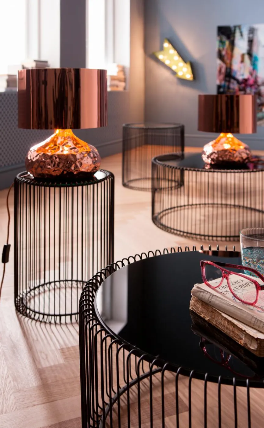 Discount Beistelltisch Wire Black 79578 2er Set Couchtische