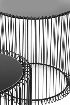 Discount Beistelltisch Wire Black 79578 2er Set Couchtische