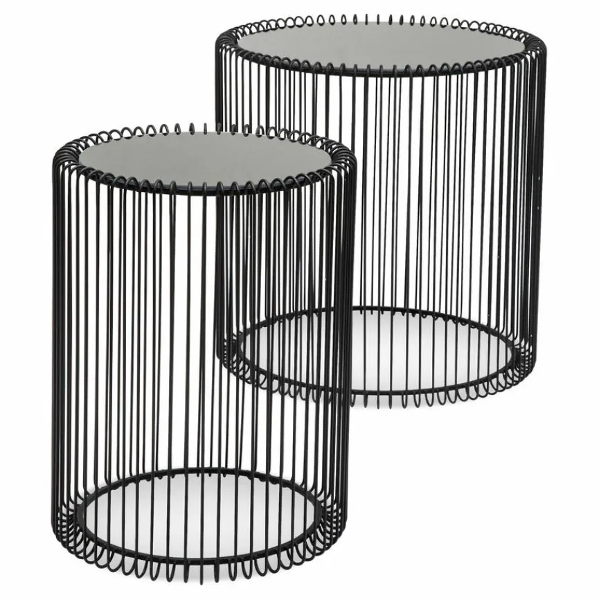 Discount Beistelltisch Wire Black 79578 2er Set Couchtische