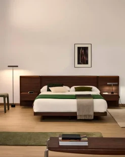 Outlet Bett mit Nachttischen Norlen 160 x 200 cm Betten