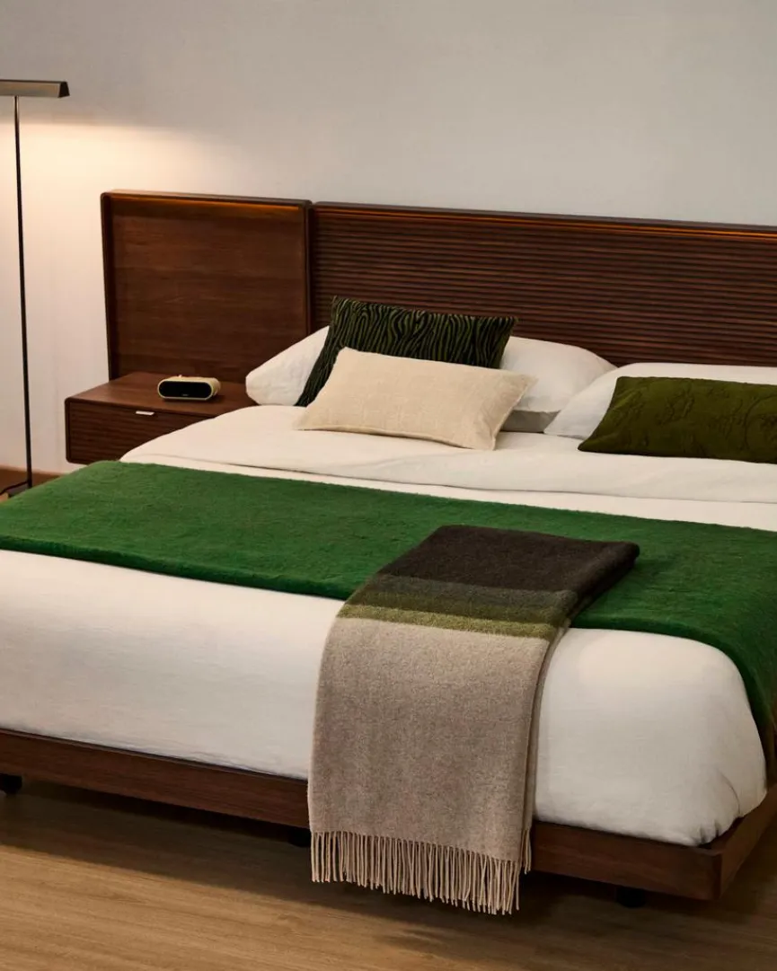 Outlet Bett mit Nachttischen Norlen 160 x 200 cm Betten