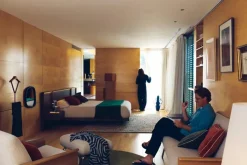 Outlet Bett mit Nachttischen Norlen 160 x 200 cm Betten