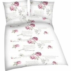 Betten Duscher Bettwäsche|Bettwäsche Diary Rose 135 x 200 cm