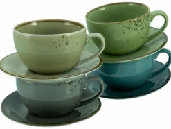 CreaTable Kaffee & Tee|Cappuccinotasse Nature Collection 8tlg.