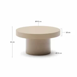 Kave Home Loungetische|Gartentische|Couchtisch Aiguablava Ø 90cm