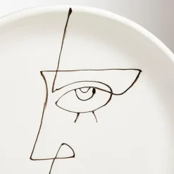 Clearance Deko-Teller Gesicht Ø 21 cm Dekofiguren