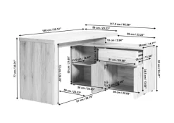 Jahnke Eckschreibtisch CU-Libre 150 E
