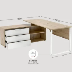 Innostyle Schreibtische|Eckschreibtisch Santorin