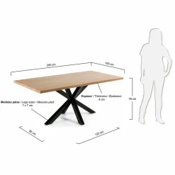 Kave Home Esstisch Arya 200 x 100 cm