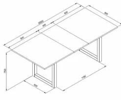 Esstische|Esstisch mit Auszug Denver 160/200 x 90 cm