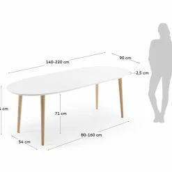 Clearance Esstisch mit Auszug Oakland 140/220 x 90 cm Esstische