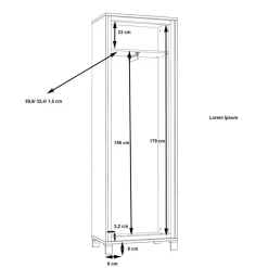 Clearance Garderobenschrank Farida Garderobenschränke