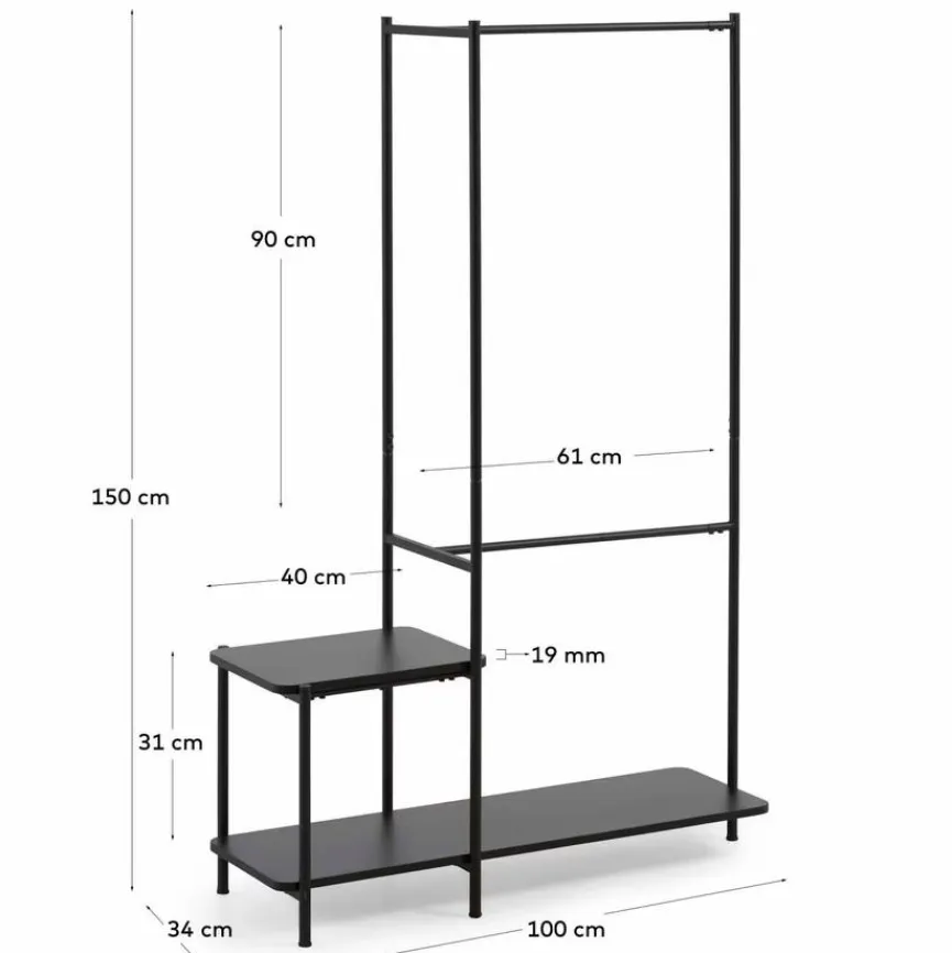 Kave Home Garderobenständer & -Haken|Praktisch Im Schlafzimmer|Garderobenständer Galatia