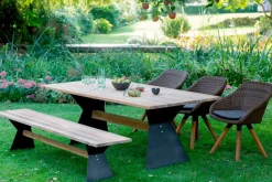 New Gartenbank Nero 180 x 40 cm Gartenbänke|Balkonbänke