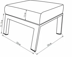 Gartenhocker Und Fußablagen|Gartenhocker Deluxe Lounge Alu