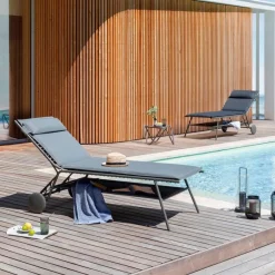 Lafuma Mobilier Gartenliegen|Balkonliegen|Gartenliege Miami II hoch