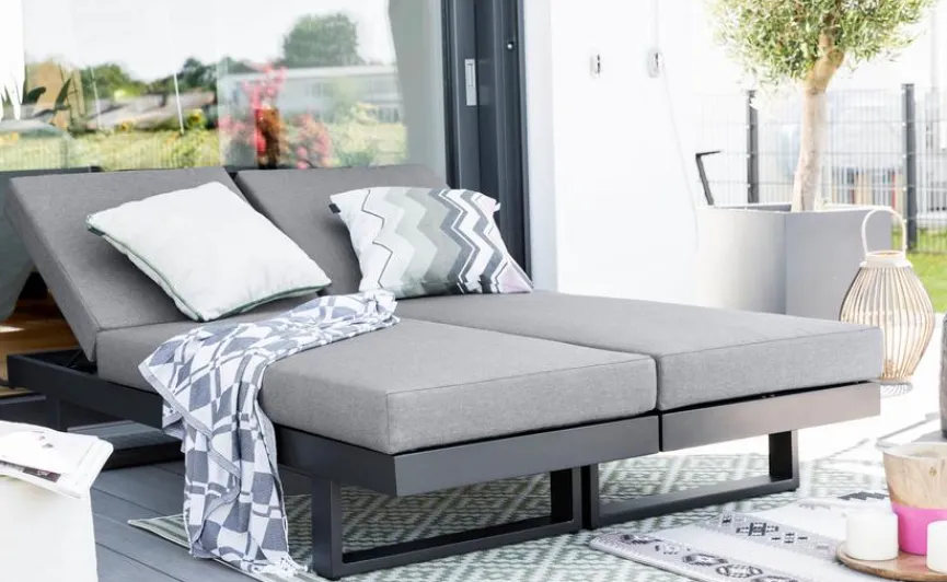 Loungeliegen|Gartenliegen|Gartenliegen Set Flin 2 tlg.