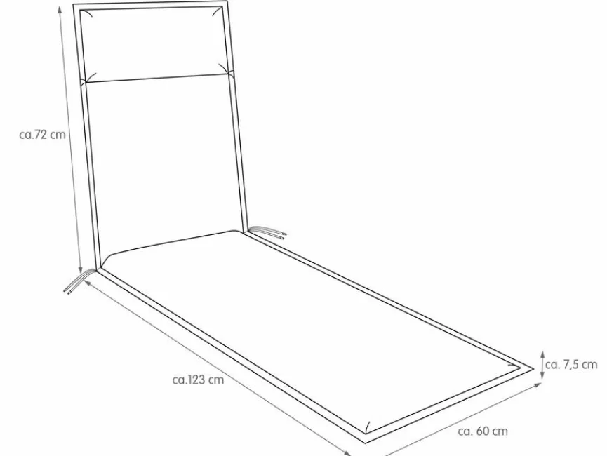 Best Gartenliegen-Auflage Unica 193 x 60 cm Gartenliegen-Auflagen