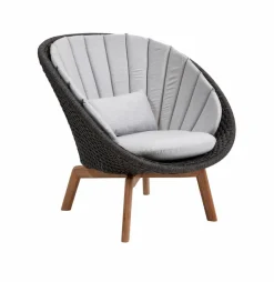 Cane-line Loungesessel|Gartenstühle|Gartensessel Peacock, dark grey