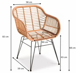 Gartenstühle|Loungesessel|Gartensessel Tonga, PE-Geflecht