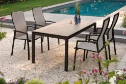 Best Gartenstuhl stapelbar Kari, Alu/Textilen Balkonstühle|Gartenstühle