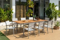 New Gartentisch ausziehbar Kingsbury 180 x 100 cm Gartentische