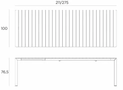 Nardi Gartentisch ausziehbar Tevere 211 cm