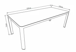 Gartentische|Gartentisch Luca 220x100cm, Aluminium