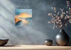 EUROART Bilder Ohne Rahmen|Glasbild 30 x 30 cm Atmospheric Beach I