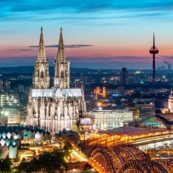 EUROART Glasbild 30 x 30 cm Cologne at Night IV