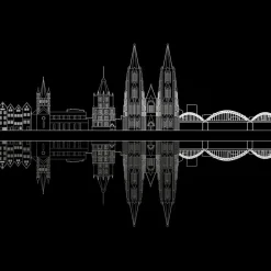 Outlet Glasbild 30 x 30 cm Cologne cathedral IV Bilder Ohne Rahmen|Bilder Nach Themen