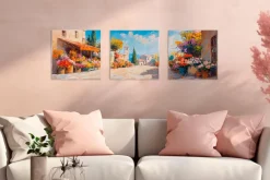 EUROART Glasbild 30 x 90 cm Flower Market