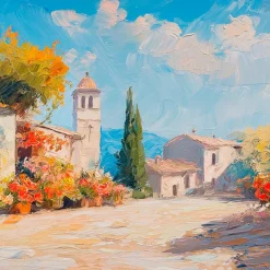 EUROART Glasbild 30 x 90 cm Flower Market