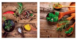 Hot Glasbild 20 x 40 cm Herbal Parade II Bilder Ohne Rahmen