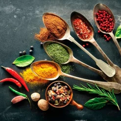 EUROART Glasbild 30 x 30 cm Herbs and spices