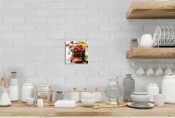 EUROART Glasbild 20 x 20 cm Herbs and spices