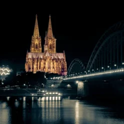 EUROART Bilder Ohne Rahmen|Glasbild 30 x 30 cm Kölner Dom X