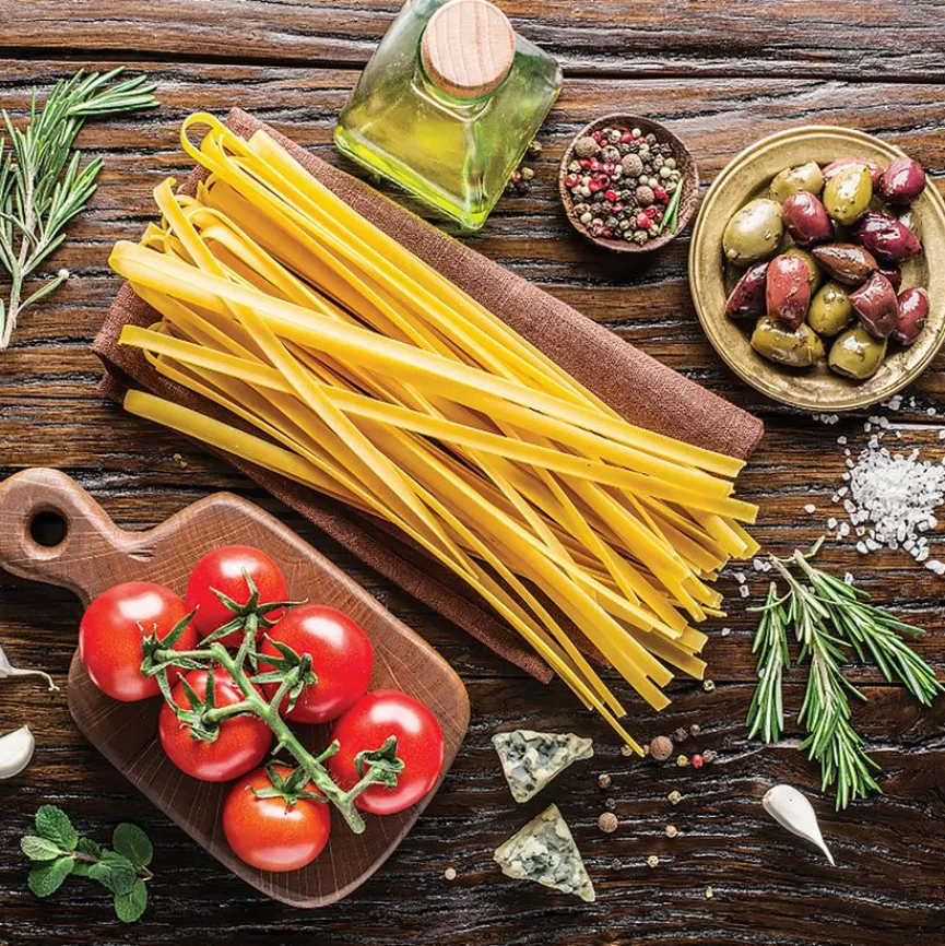 Glasbild 30 x 30 cm Pasta Parade II Bilder Ohne Rahmen|Bilder Nach Themen